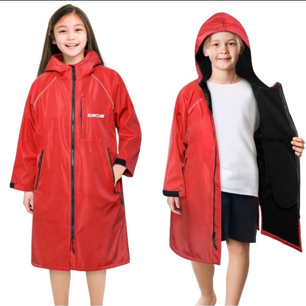 Red Swim Parka